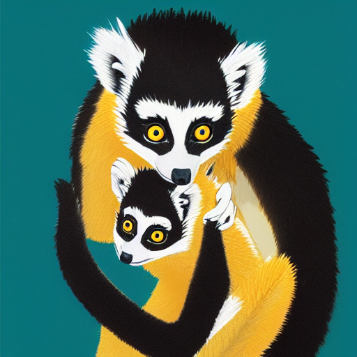 Le fossa et les petits lémuriens