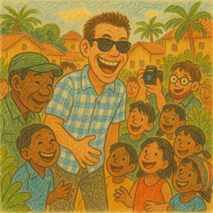 Jim Carrey mitsiky be eo anoloana ankizy maromaro falifaly sy mpakasary vahiny ary miaramila iray, Madagasikara